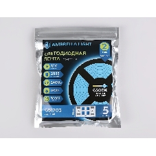 Светодиодная лента Ambrella light GS1703 2835 240Led/ 24W m/ 12V IP20 6500K/ 5000*10*1.2mm (2 конт.)