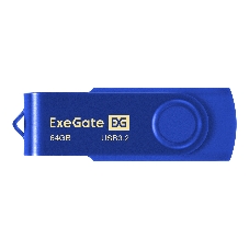 Exegate EX302060RUS USB-флеш накопитель ExeGate Jet Ultra 64GB синий (USB3.0/=USB3.1 Gen1/=USB3.2 Gen1 5Gbps, пластик/металл)