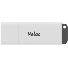 Флешка USB Netac U185 (NT03U185N-064G-20WH), 64Gb, USB 2.0, R/W 25/10, белый/серый