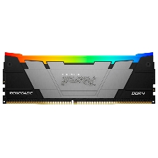 Оперативная память Kingston Fury Renegade, DDR4, 8Gb (1x8GB), 3200MHz, CL16, DIMM, с радиатором, серебристый, RGB, черный