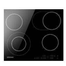 Встраиваемая электрическая варочная панель Samsung NZ64T3516AK/WT, 55 х 575 х 505 мм, стеклокерамика, скошенный край, черный