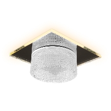 Светильник Ambrella light TN355 CH/CL хром/прозрачный GU5.3+3W (LED WHITE) 95*95*45