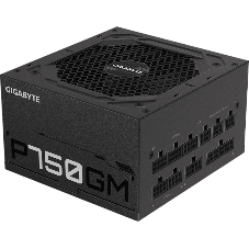 Блок питания Gigabyte P750GM (GP-P750GM), 750Вт, 80 PLUS Gold, 120мм, модульный, черный