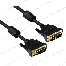 Кабель ExeGate EX191095RUS DVI dual link (25M-25M) 3м ExeGate, 2 фильтра, позолоченные контакты