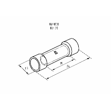 Соединительная гильза изолированная Rexant L-26 мм 0.5-1.5 мм² (ГСИ 1.5/ГСИ 0,5-1,5) красная