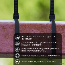 Хомут-стяжка кабельная PROconnect нейлоновая 250 x3,6 мм, черная, упаковка 100 шт.