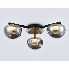 Светильник Ambrella light LH12006/3 BK/GD/SM черный/золото/дымчатый 18W 3000K D640*170