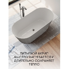 Ванна отдельностоящая акриловая BAU Flow 1700x750 белая