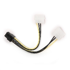 Кабель Gembird Разветвитель питания, 2xMolex->PCI-E 6pin, для подкл. в/к к б/п