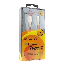 Кабель USB2.0 Cablexpert CC-G-USBC01R-1M, AM/Type-C, серия Gold, длина 1м, красный, блистер