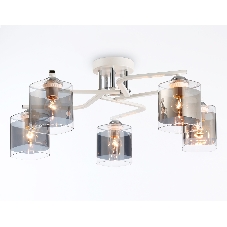 Светильник Ambrella light TR303219/5 WH/CH/SM белый/хром/дымчатый E27*5 max 60W D580*250