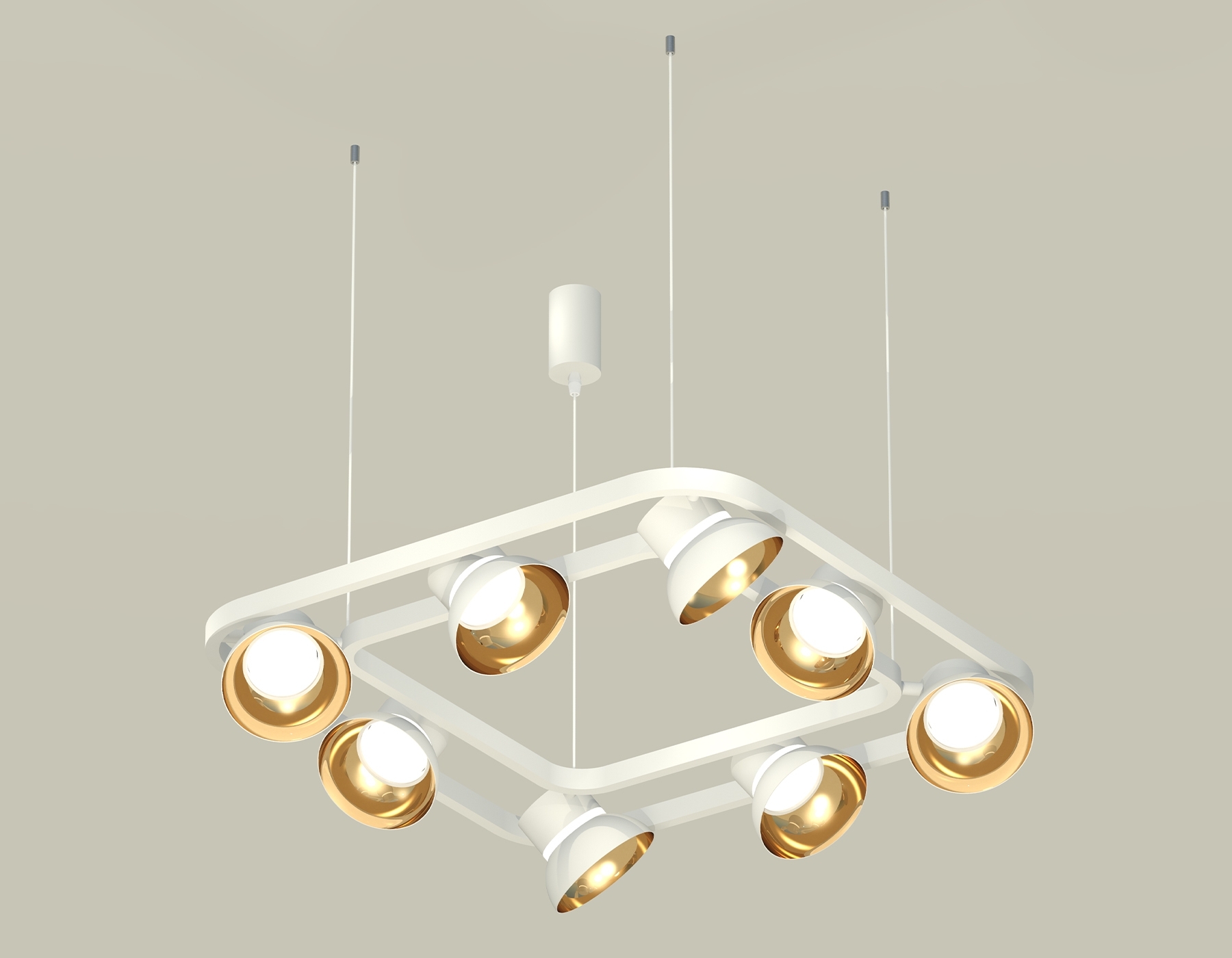 Светильник Ambrella light XB9177081/8 SWH/PYG/CL белый песок/золото желтое полированное/прозрачный GX53 (С9177, N8144)