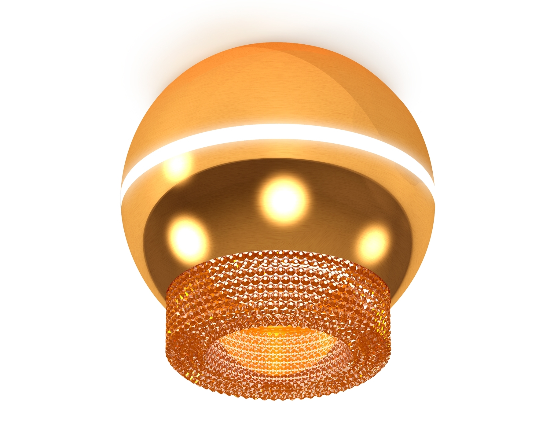 Светильник Ambrella Light XS1105020 PYG/CF золото желтое полированное/кофе MR16 GU5.3 LED 3W 4200K (C1105, N7195)