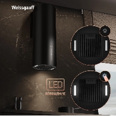 Вытяжка пристенная Weissgauff Tubus Black 90 Edition черный, 31 см, 900 куб. м/ч, 61 дБ