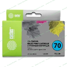 Картридж струйный Cactus CS-C9454A желтый для №70 HP Designjet Z3100 (130мл)