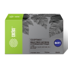 Картридж струйный Cactus CS-EPT8651 (T8651) черный пигментный (8000 стр.) для Epson WF5190/5690