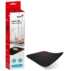 Коврик для мыши Genius G-Pad 230S. Нескользящая резиновая основа с микротекстурированной гладкой поверхностью. Размер: 230 x 2.5 x 190 мм. черный