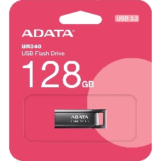 Флешка USB ADATA UR340 (AROY-UR340-128GbK), 128Gb, USB 3.2, R/W 100/30, черный