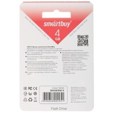 Флешка USB Smartbuy Crown black (SB4GBCRW-K), 4Gb, USB 2.0, R/W 25/15, черный/красный