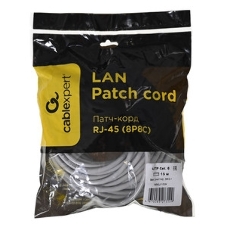 Патч-корд UTP Cablexpert PP6U-15M cat.6, 15м, литой, многожильный, серый
