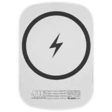 Портативный аккумулятор OLMIO QM-05, 4200mAh, 20W PowerDelivery, 15W wireless, белый