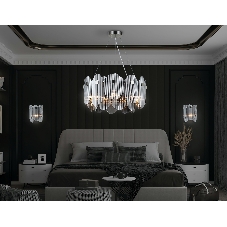 Светильник Ambrella light LH31201/6 SN/SM сатин никель/дымчатый E14*6 max 40W D510*270
