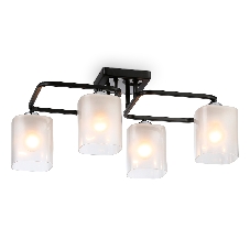 Светильник Ambrella light TR303222/4 BK/CH/FR черный/хром/белый матовый E27*4 max 60W 530*290*220