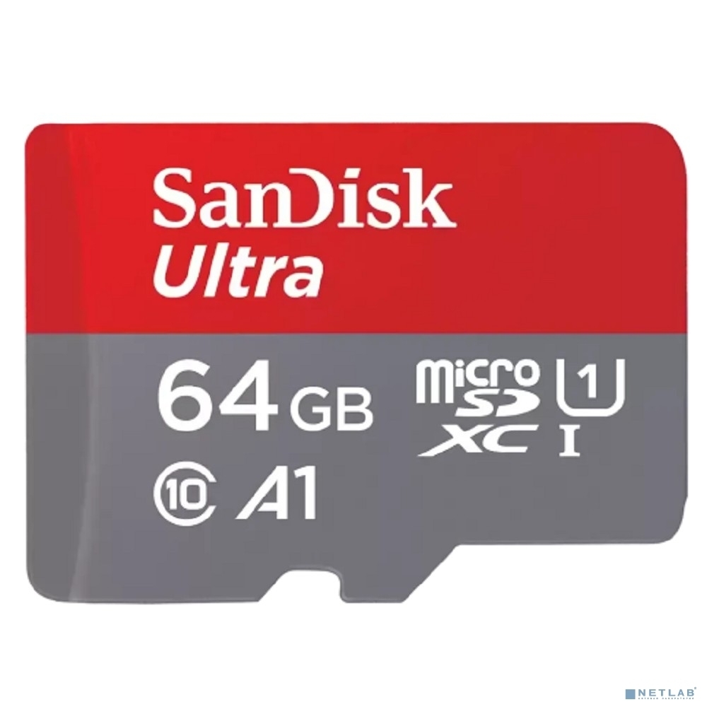 Флеш карта microSDXC 64GB SanDisk Ultra Class 10, UHS-I, R 140 МБ/с