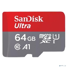 Флеш карта microSDXC 64GB SanDisk Ultra Class 10, UHS-I, R 140 МБ/с