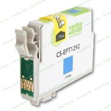 Картридж струйный Cactus CS-EPT1292 (T1292) голубой (10 мл) для Epson Stylus Office B42/BX305/BX305F/BX320/BX525/BX625/SX420/SX425