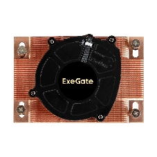 Кулер для процессора ExeGate ESNK-P0062AP4v2.PWM.1U.SP3.Cu медный, 80 мм, медь, 6300 об/мин, 63 дБ, 4 pin, 165 Вт, 27 мм