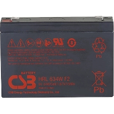 Аккумулятор 6V 9Ah CSB HRL634W (HRL634WF2FR) клеммы F2, огнеупорные