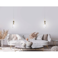 Светильник Ambrella light LH55208 BS/CL латунь/прозрачный E14 max 40W D80*270