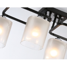 Светильник Ambrella light TR303222/4 BK/CH/FR черный/хром/белый матовый E27*4 max 60W 530*290*220