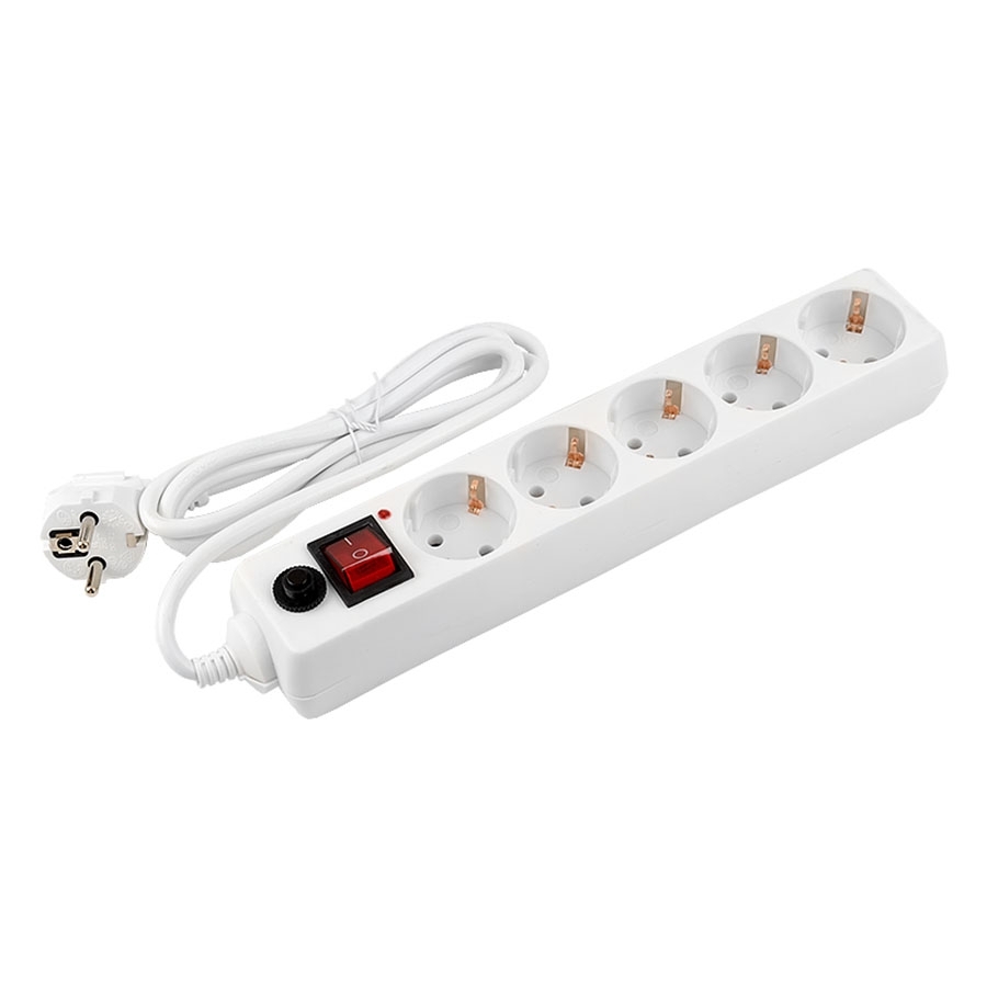 Сетевой фильтр General GPS-5-16-3x1-300-W, 5 мест, 16А, 3x1 мм2, 3 м, белый