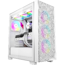 Компьютерный корпус PcCooler C3D510 WH ARGb белый без БП ATX 3x120мм 2xUSB3.0 1xUSB3.1 audio bott PSU