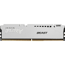 Оперативная память Kingston Fury Beast, DDR5, 32Gb (1x32GB), 5200MHz, CL40, DIMM, радиатор, белый