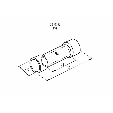 Соединительная гильза изолированная Rexant L-32 мм 6-10 мм² (ГСИ 10/ГСИ 6,0-10,0) красная