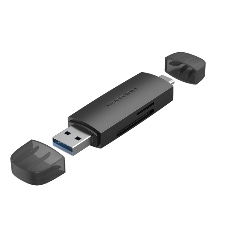 Кард-ридер Vention CLKB0/черный/SD,SDHC,SDXC,TF,micro-SD,micro-SDXC,miсro-SDHC/USB 3.0/Type C/OTG/пластик