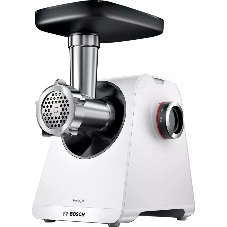 Мясорубка электрическая Bosch MFWS420W белый, 1900 Вт, 2.5 кг/мин, реверс, насадки - 3