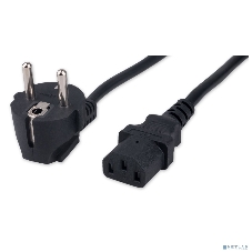 Кабель питания Гарнизон GPC-186-0.75-3M, Schuko- C13, 3x0.75мм2, 10А, CCA, с заземлением, 3м, черный, пакет