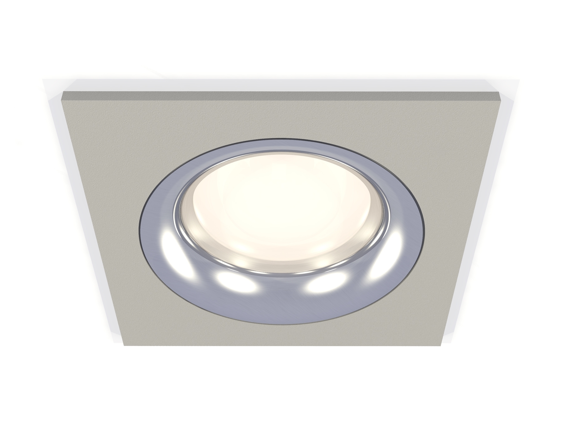 Комплект встраиваемого светильника Ambrella light XC7633003 SGR/PSL серый песок/серебро полированное MR16 GU5.3 (C7633, N7012)