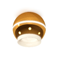 Светильник Ambrella Light XS1105030 PYG/FR золото желтое полированное/белый матовый MR16 GU5.3 LED 3W 4200K (C1105, N7165)