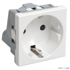 Розетка IEK (CKK-40D-RSZB2-K01-K) РКС-20-30-П-К Розетка с з/к 2к (на 2 модуля) ПРАЙМЕР белая