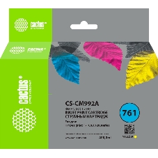 Картридж струйный Cactus CS-CM992A №761 желтый (400мл) для HP HP DesignJet T7100/Т7200 Картридж струйный Cactus CS-CM992A №761 желтый (400мл) для HP HP DesignJet T7100/Т7200