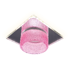 Светильник Ambrella light TN356 CH/PI хром/розовый GU5.3+3W (LED COLD) 95*95*45
