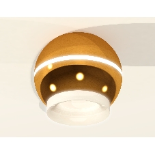 Светильник Ambrella Light XS1105030 PYG/FR золото желтое полированное/белый матовый MR16 GU5.3 LED 3W 4200K (C1105, N7165)