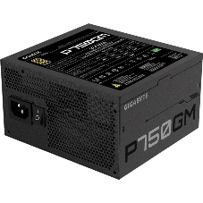 Блок питания Gigabyte P750GM (GP-P750GM), 750Вт, 80 PLUS Gold, 120мм, модульный, черный