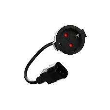Кабель-переходник UPS->розетка VCOM (IE-320 C14 to Socket Type-F) 3Gx0,75мм VDE CE002