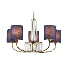 Люстра Ambrella light LH71271/5 BS/DB латунь/темно синий E14/5 max 40W D650*840